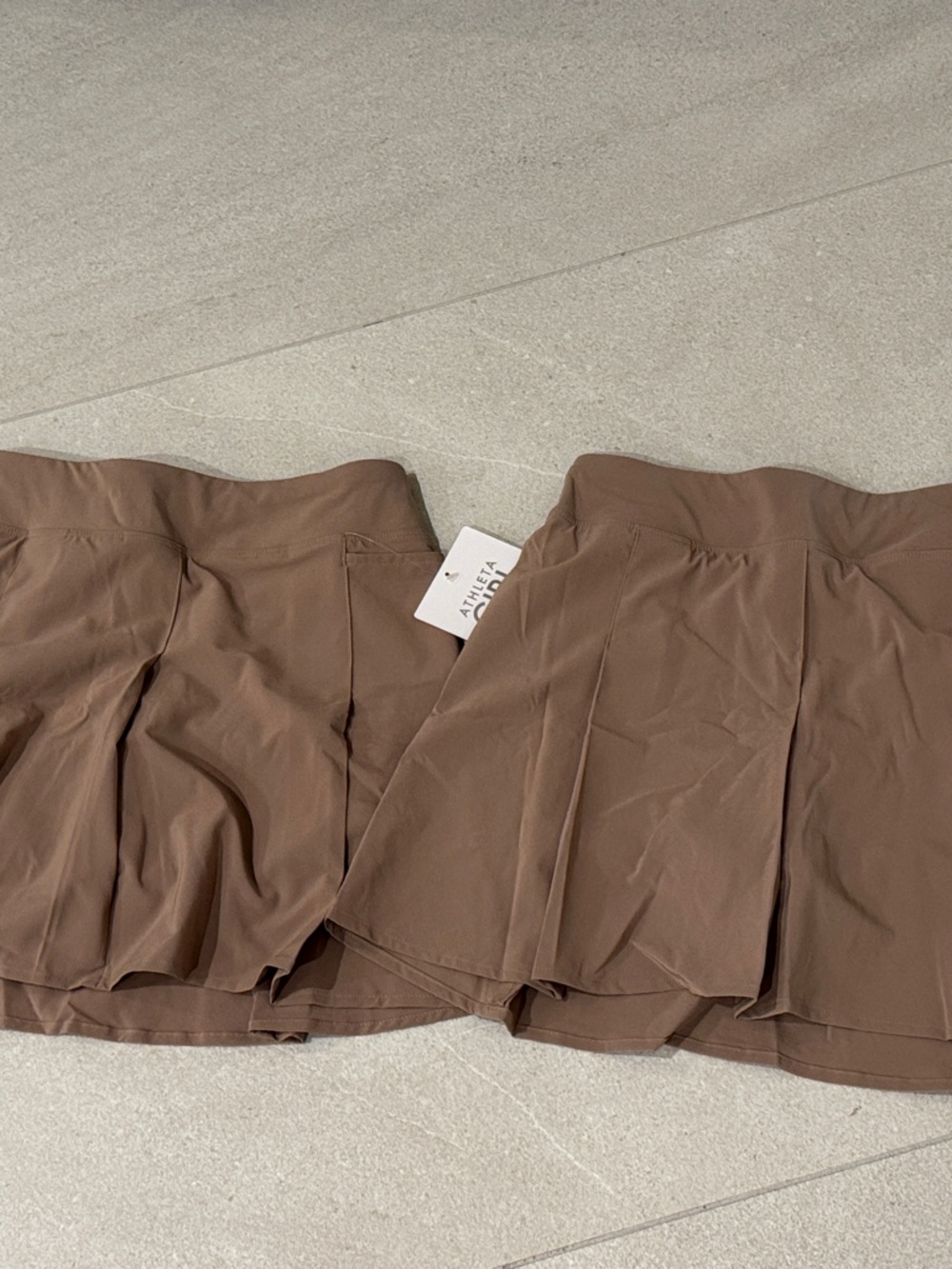 NWT Lot TWO Athleta khaki Pleated School Days Skort Uniform size 7